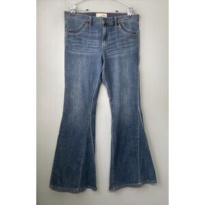 Dittos Bell Bottoms Jeans Size 32 Blue Denim Mid Rise Flare Festival Hippie Boho
